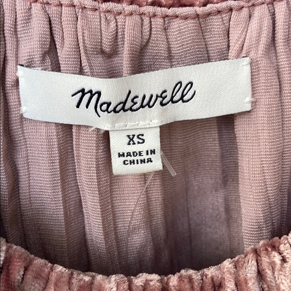 Madewell Blush Crusted Velvet Ruffle Tank - Picture 6 of 13